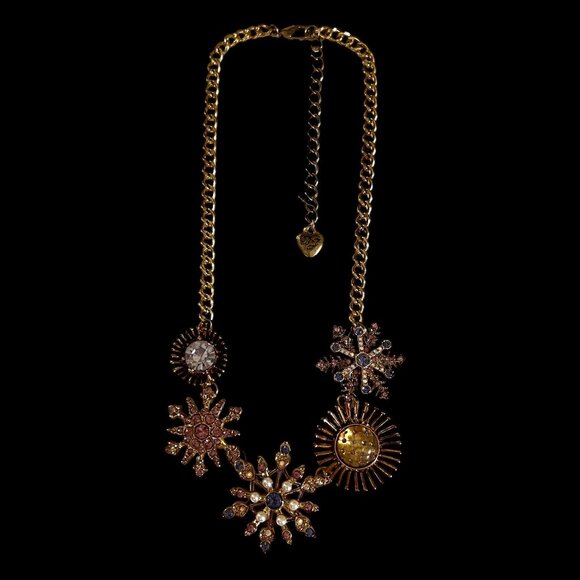 Betsey Johnson Gold Tone Winter Wonderland Holiday Rhinestone Statement … - Picture 11 of 15